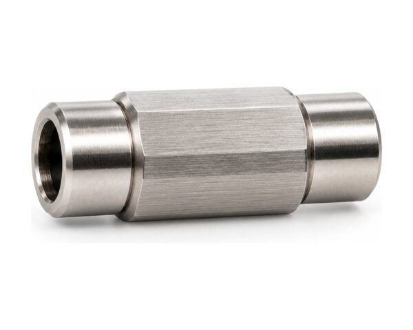 Zero and low dead volume stainless steel unions for joining tubing without introducing band broadening.